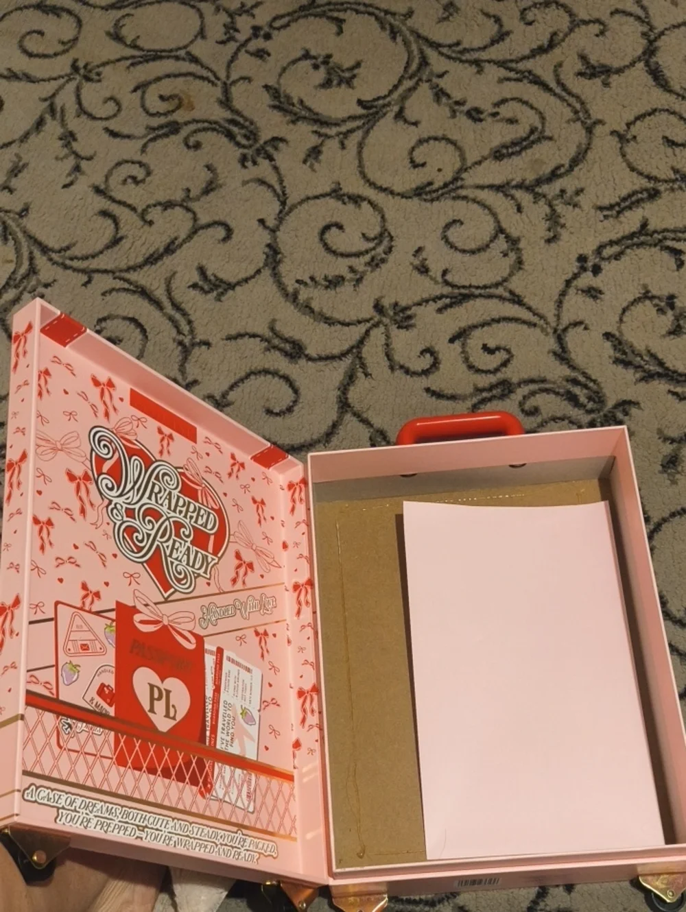 Wrapped Ready Gift Box Tote - Pink & Red Will Come With 3 P Louise Items